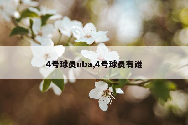 4号球员nba,4号球员有谁
