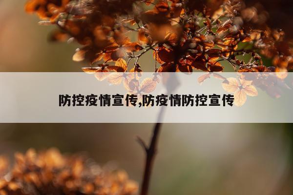 防控疫情宣传,防疫情防控宣传