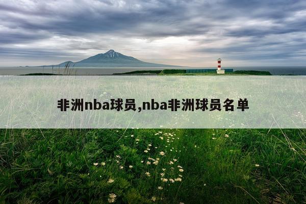 非洲nba球员,nba非洲球员名单