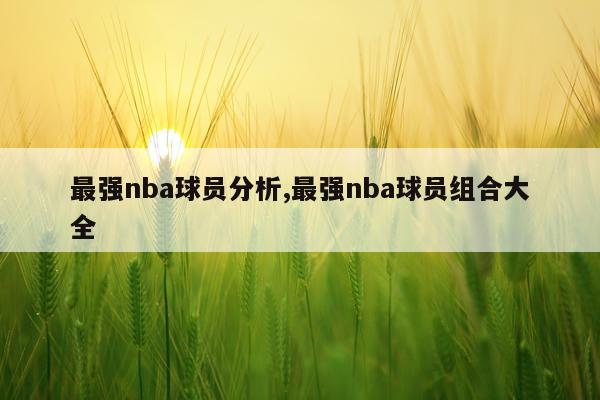 最强nba球员分析,最强nba球员组合大全