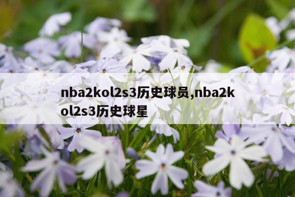 nba2kol2s3历史球员,nba2kol2s3历史球星