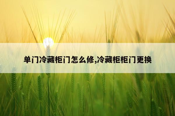 单门冷藏柜门怎么修,冷藏柜柜门更换
