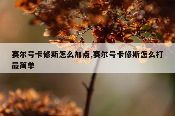 赛尔号卡修斯怎么加点,赛尔号卡修斯怎么打最简单