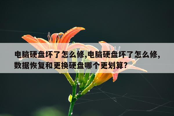 电脑硬盘坏了怎么修,电脑硬盘坏了怎么修,数据恢复和更换硬盘哪个更划算?