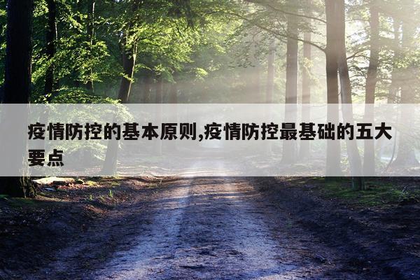 疫情防控的基本原则,疫情防控最基础的五大要点