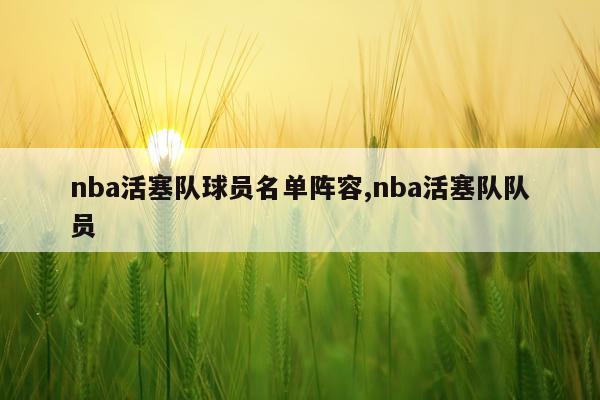 nba活塞队球员名单阵容,nba活塞队队员