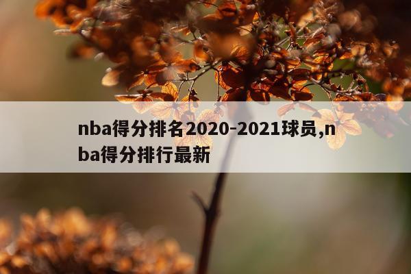 nba得分排名2020-2021球员,nba得分排行最新