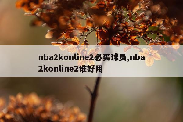 nba2konline2必买球员,nba2konline2谁好用