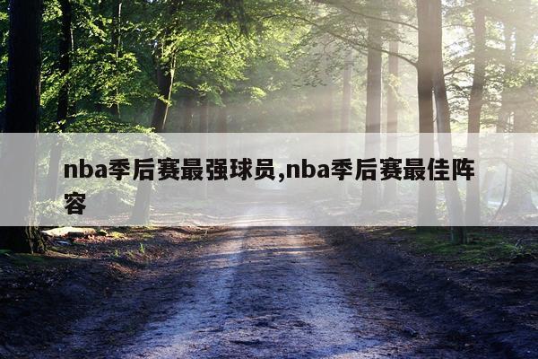 nba季后赛最强球员,nba季后赛最佳阵容