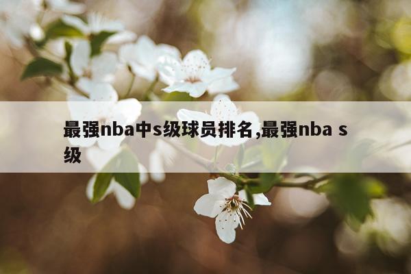 最强nba中s级球员排名,最强nba s级