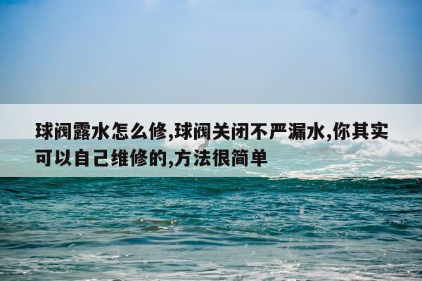 球阀露水怎么修,球阀关闭不严漏水,你其实可以自己维修的,方法很简单