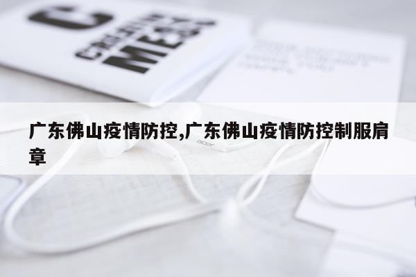广东佛山疫情防控,广东佛山疫情防控制服肩章