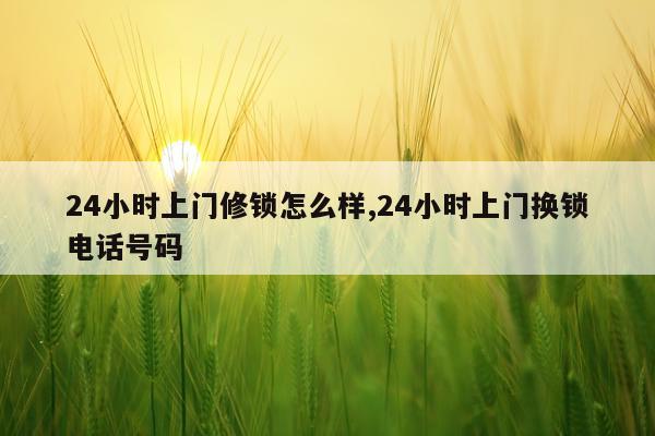 24小时上门修锁怎么样,24小时上门换锁电话号码