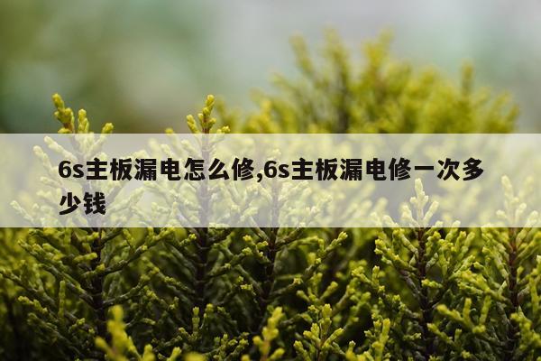6s主板漏电怎么修,6s主板漏电修一次多少钱
