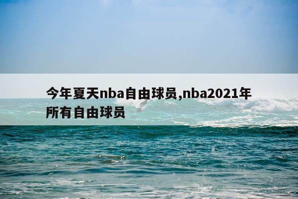 今年夏天nba自由球员,nba2021年所有自由球员