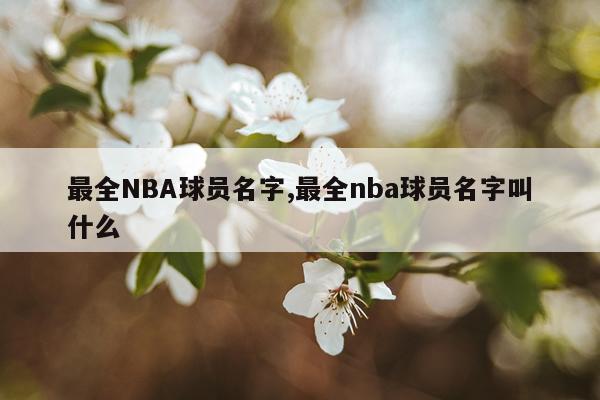 最全NBA球员名字,最全nba球员名字叫什么