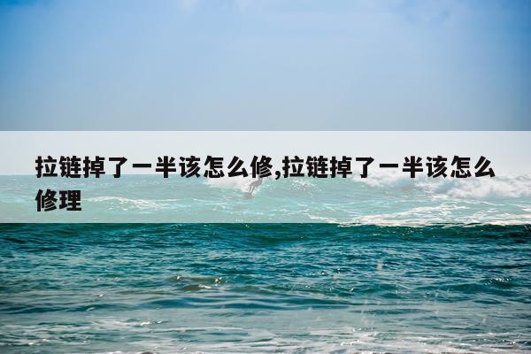 拉链掉了一半该怎么修,拉链掉了一半该怎么修理