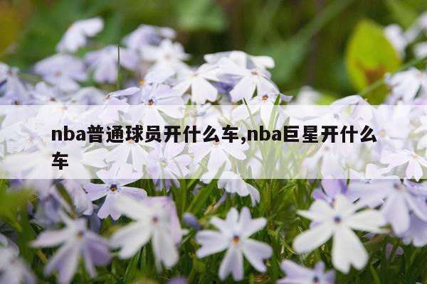 nba普通球员开什么车,nba巨星开什么车