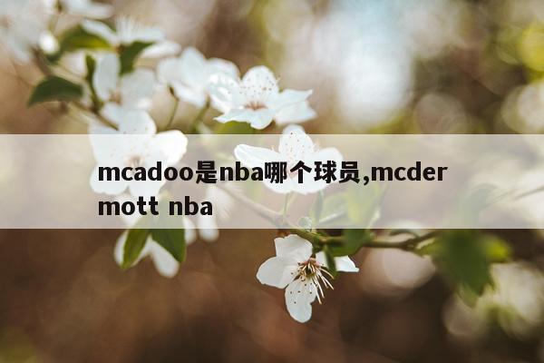mcadoo是nba哪个球员,mcdermott nba