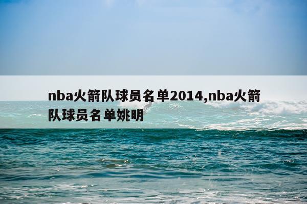 nba火箭队球员名单2014,nba火箭队球员名单姚明
