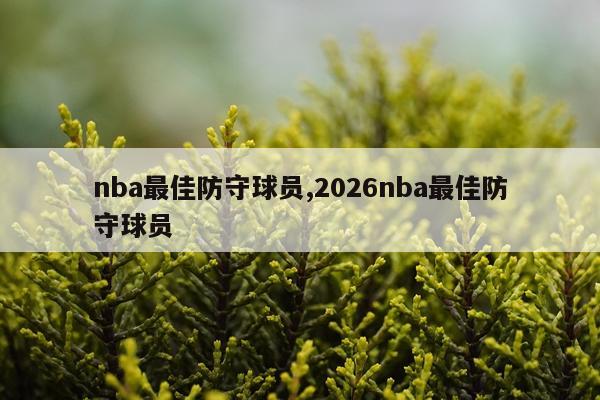 nba最佳防守球员,2026nba最佳防守球员