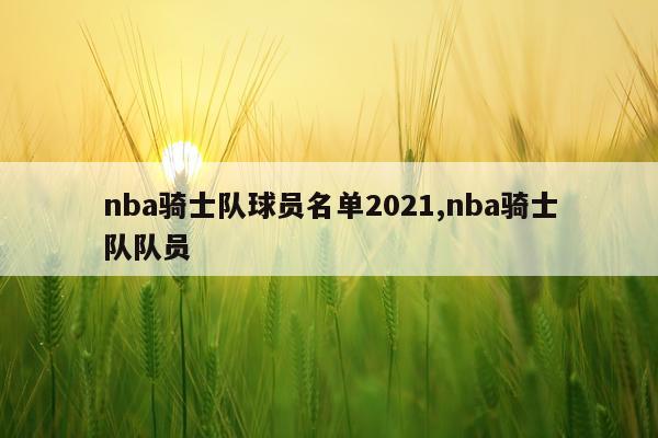 nba骑士队球员名单2021,nba骑士队队员