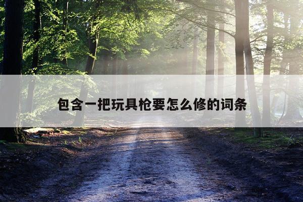 包含一把玩具枪要怎么修的词条