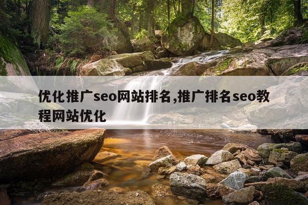 优化推广seo网站排名,推广排名seo教程网站优化