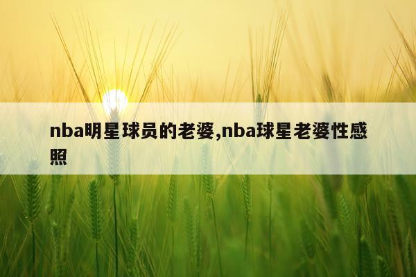 nba明星球员的老婆,nba球星老婆性感照