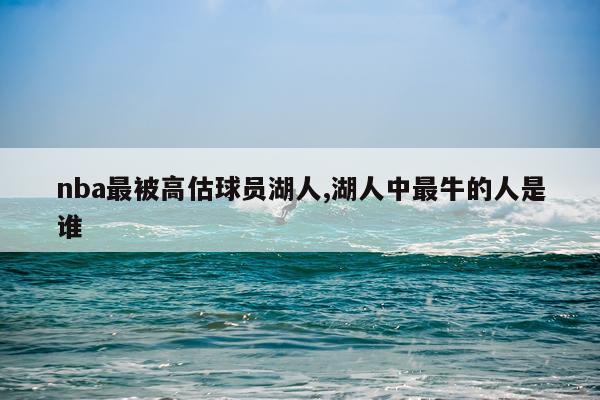 nba最被高估球员湖人,湖人中最牛的人是谁