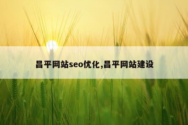 昌平网站seo优化,昌平网站建设