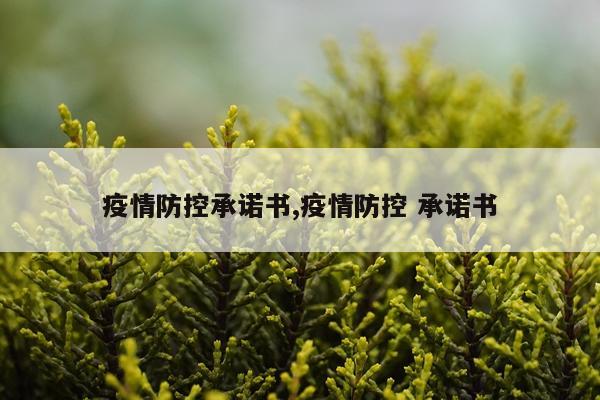 疫情防控承诺书,疫情防控 承诺书