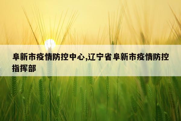 阜新市疫情防控中心,辽宁省阜新市疫情防控指挥部