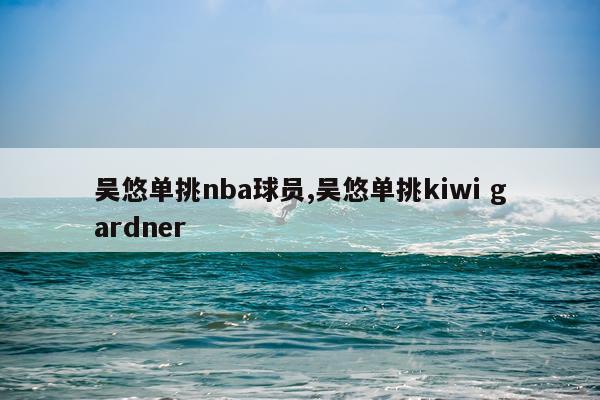 吴悠单挑nba球员,吴悠单挑kiwi gardner