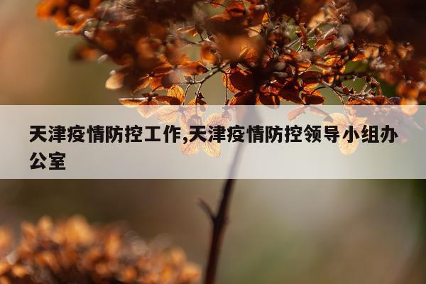天津疫情防控工作,天津疫情防控领导小组办公室