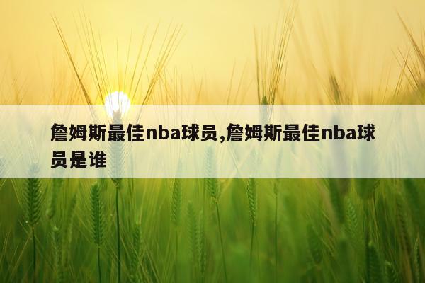 詹姆斯最佳nba球员,詹姆斯最佳nba球员是谁
