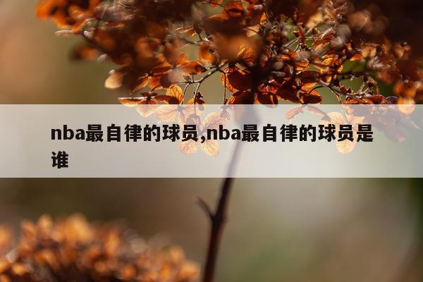 nba最自律的球员,nba最自律的球员是谁