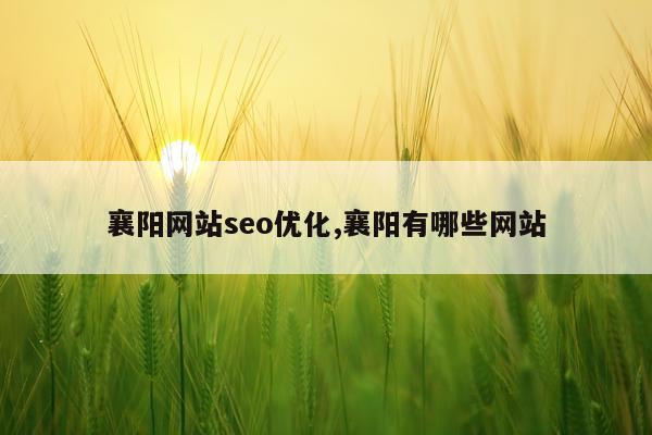 襄阳网站seo优化,襄阳有哪些网站