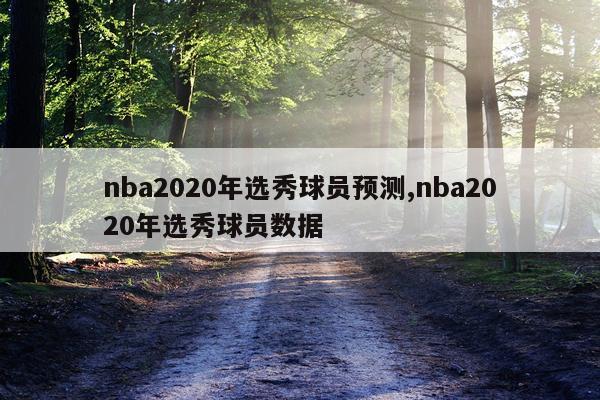 nba2020年选秀球员预测,nba2020年选秀球员数据