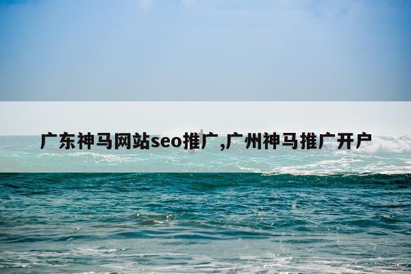 广东神马网站seo推广,广州神马推广开户