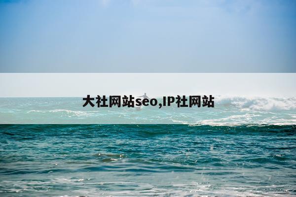 大社网站seo,IP社网站