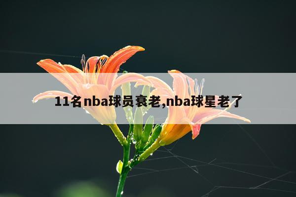 11名nba球员衰老,nba球星老了