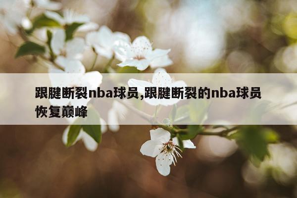跟腱断裂nba球员,跟腱断裂的nba球员恢复巅峰