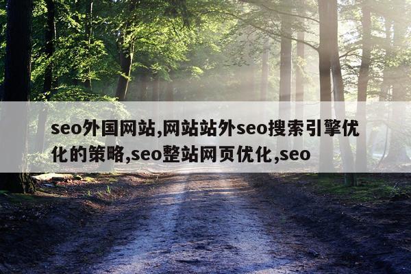 seo外国网站,网站站外seo搜索引擎优化的策略,seo整站网页优化,seo