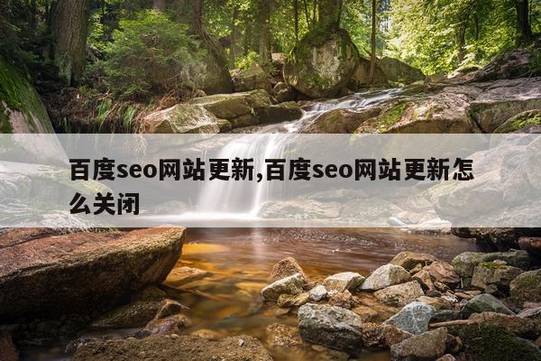 百度seo网站更新,百度seo网站更新怎么关闭