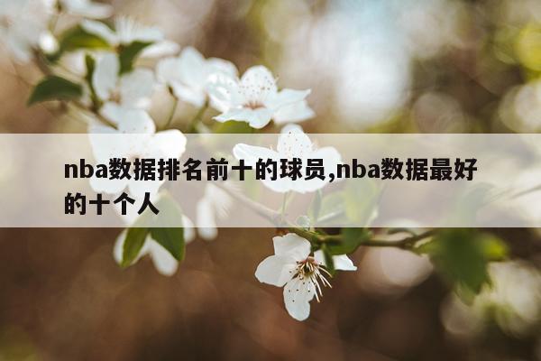 nba数据排名前十的球员,nba数据最好的十个人