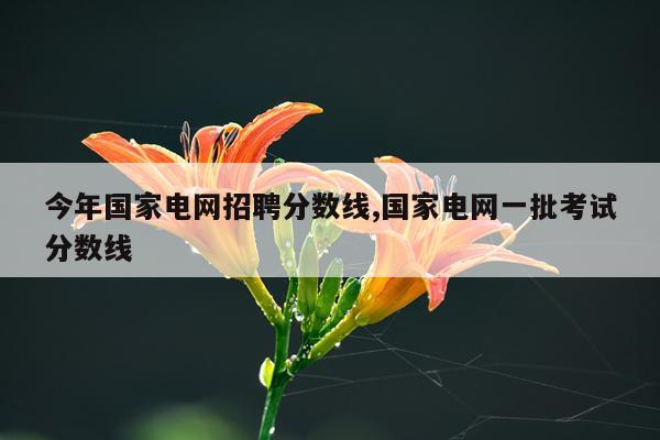 今年国家电网招聘分数线,国家电网一批考试分数线