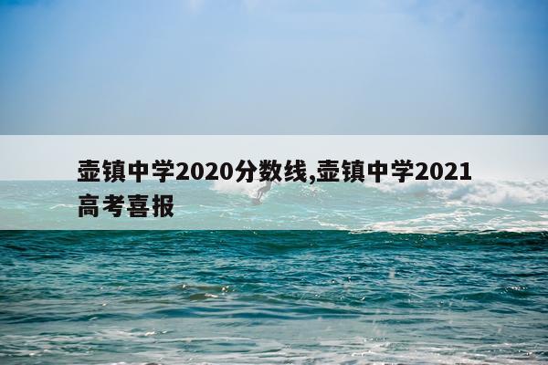 壶镇中学2020分数线,壶镇中学2021高考喜报