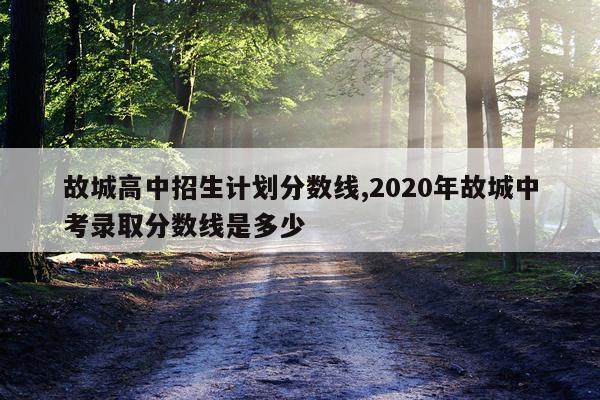 故城高中招生计划分数线,2020年故城中考录取分数线是多少