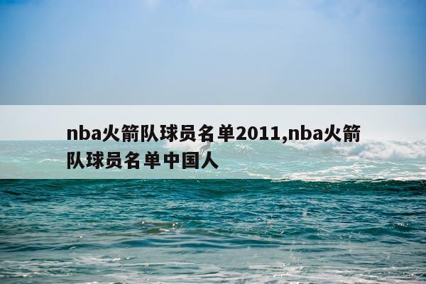 nba火箭队球员名单2011,nba火箭队球员名单中国人